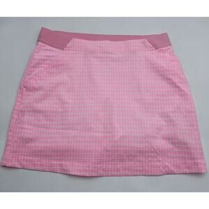 Lilly Pulitzer Women's Size 4 Conch Shell Pink Aona Gingham 15" Golf Skort NWT